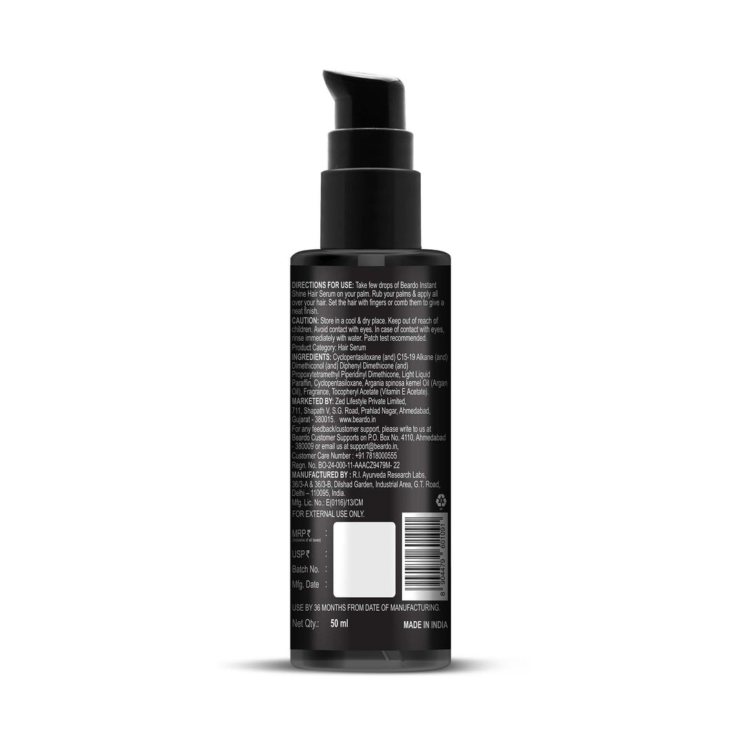 Beardo Instant Shine Hair Serum – grooming results and lifestyle