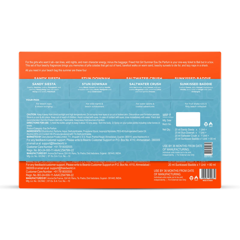 Freed Hot Girl Summer Perfume Giftset (20ml X 4)