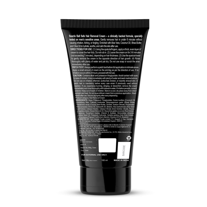 Ball Safe Hair Removal Cream (100ml)