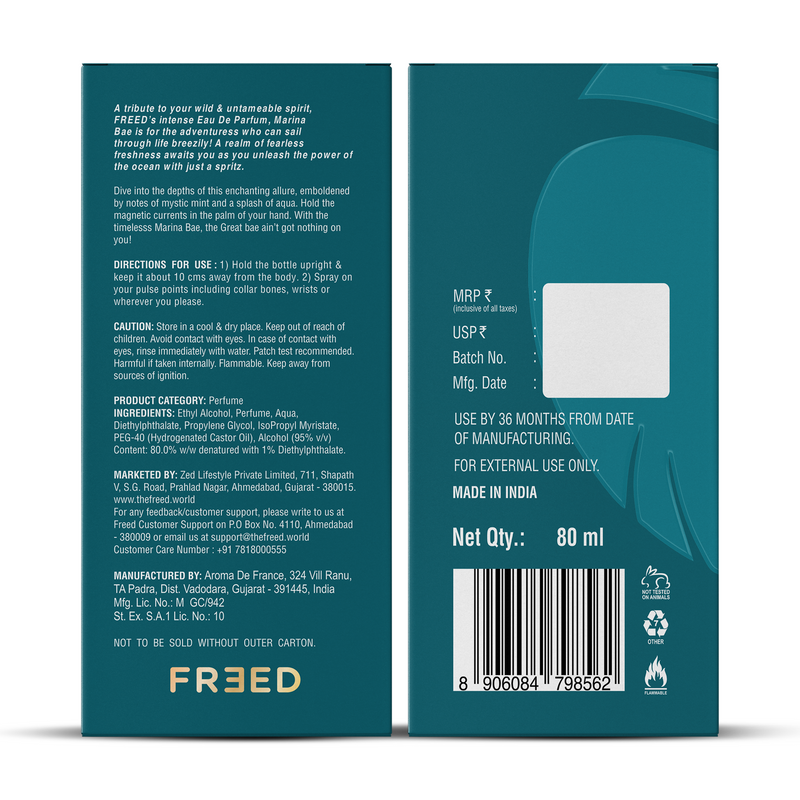 Freed Marina Bae Eau De Parfum Intense (80ml)