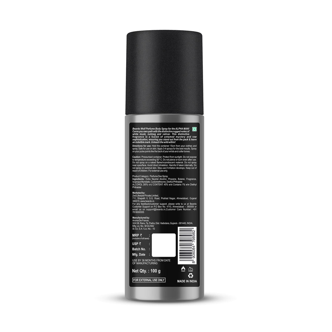 Beardo Wolf Perfume Deo Spray (150ml) – grooming results and lifestyle