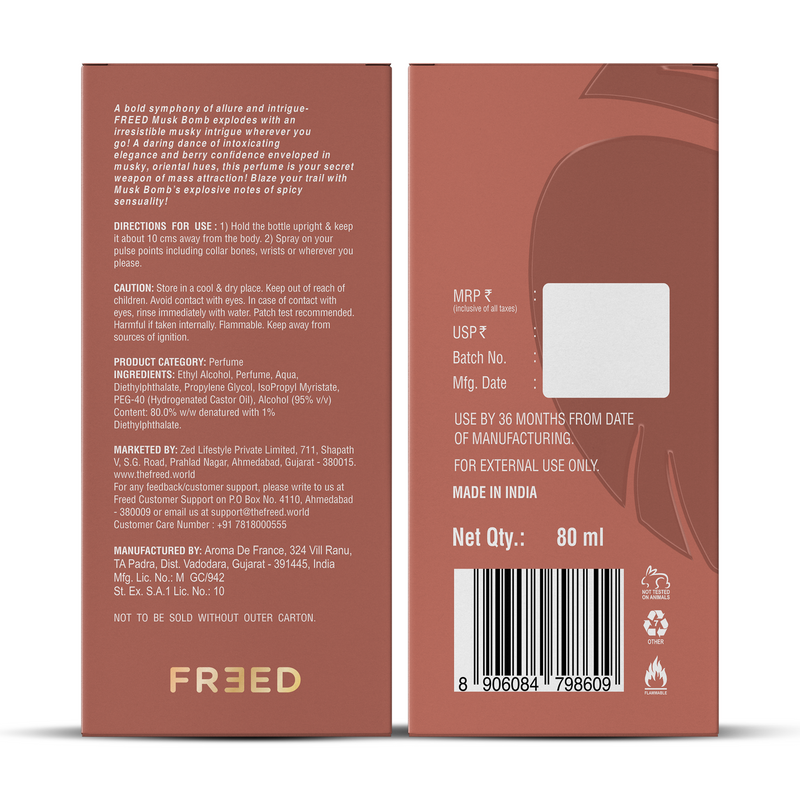 Freed Musk Bomb Eau De Parfum Intense (80ml)