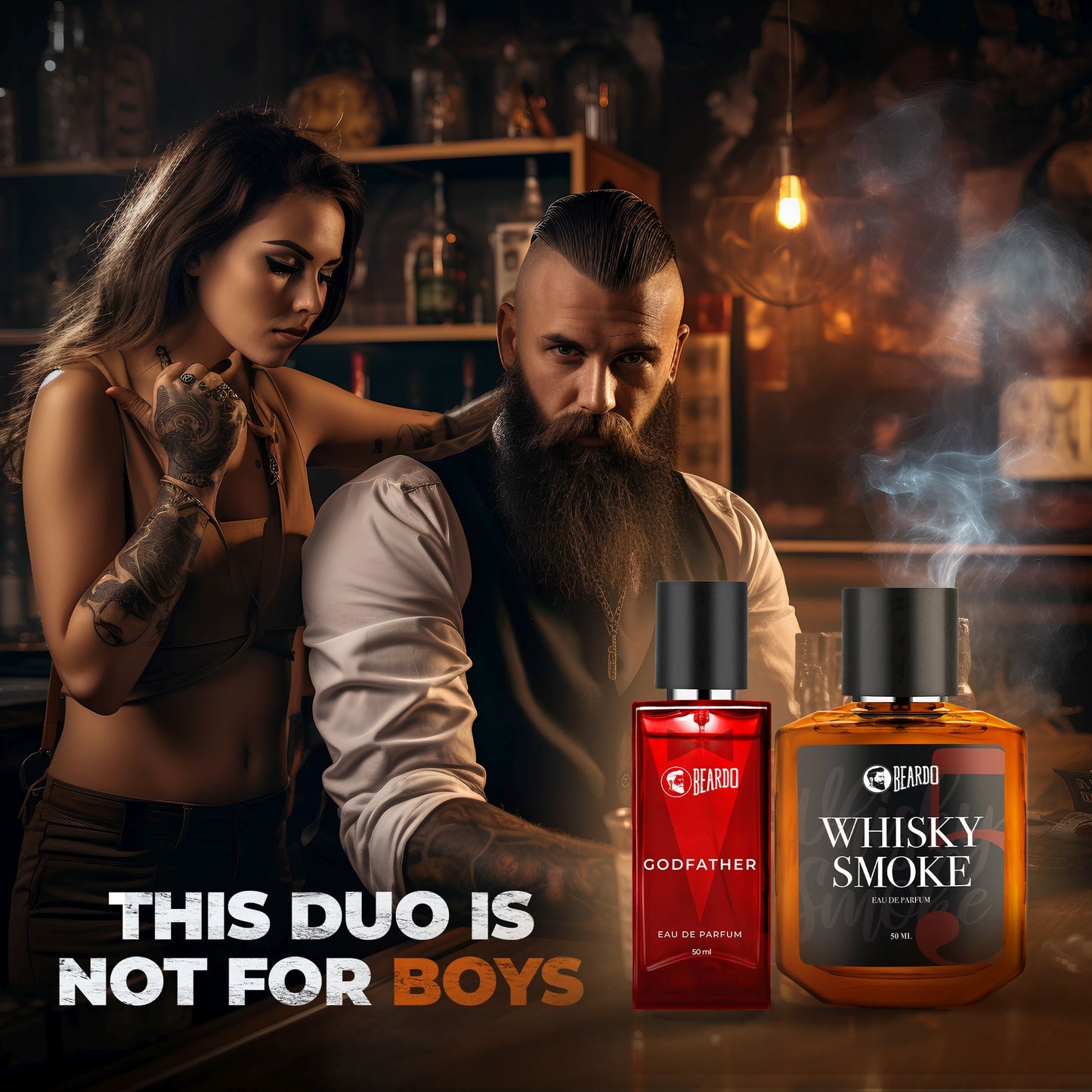 Beardo Whisky Smoke (50ml)  & Godfather EDP (50ml) Combo