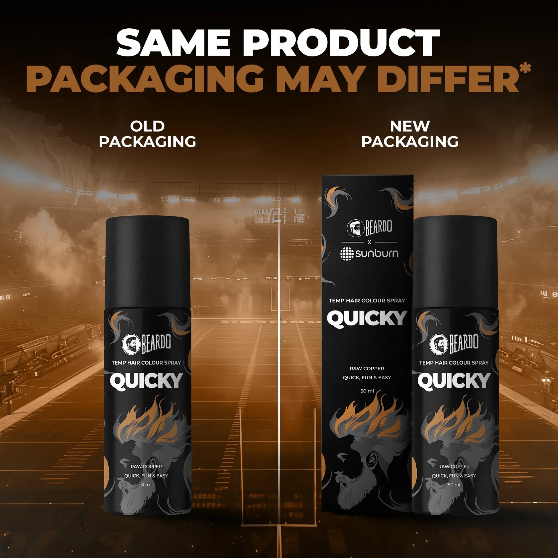 Beardo x Sunburn Quicky Temp Hair Color Spray Raw Copper (50ml)