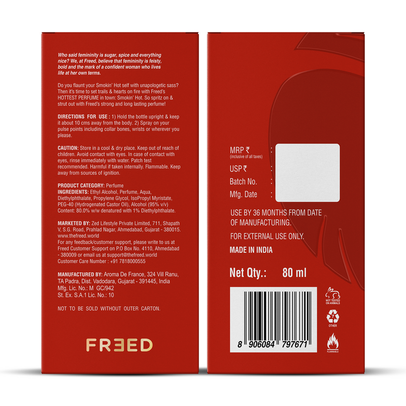 Freed Smokin' Hot Eau De Parfum Intense (80ml)