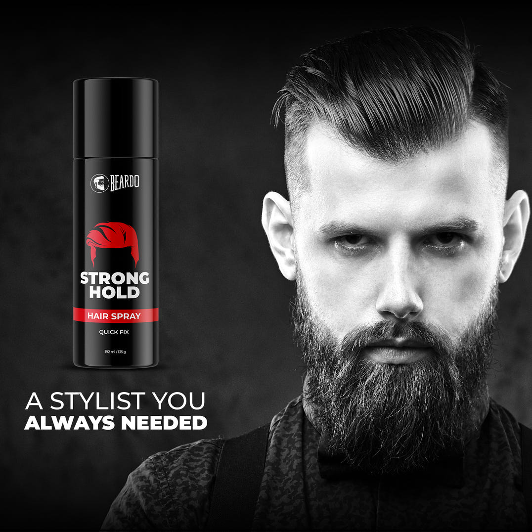 Beardo Strong Hold Hair Spray For Men – how to use