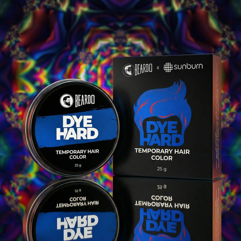 Beardo Dye Hard Temporary Hair Color Metallic Blue (25g) – temporary hair color for men
