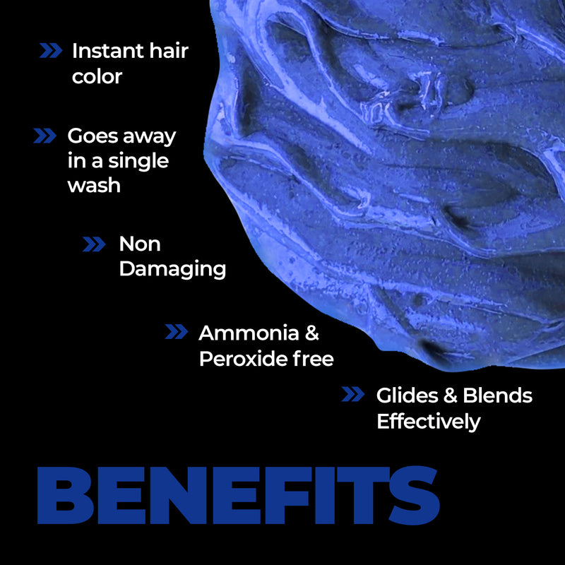 Dye Hard Temporary Hair Color Metallic Blue (Pack of 2)