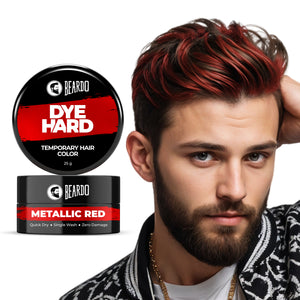 Beardo Dye Hard Temporary Hair Color Metallic Red