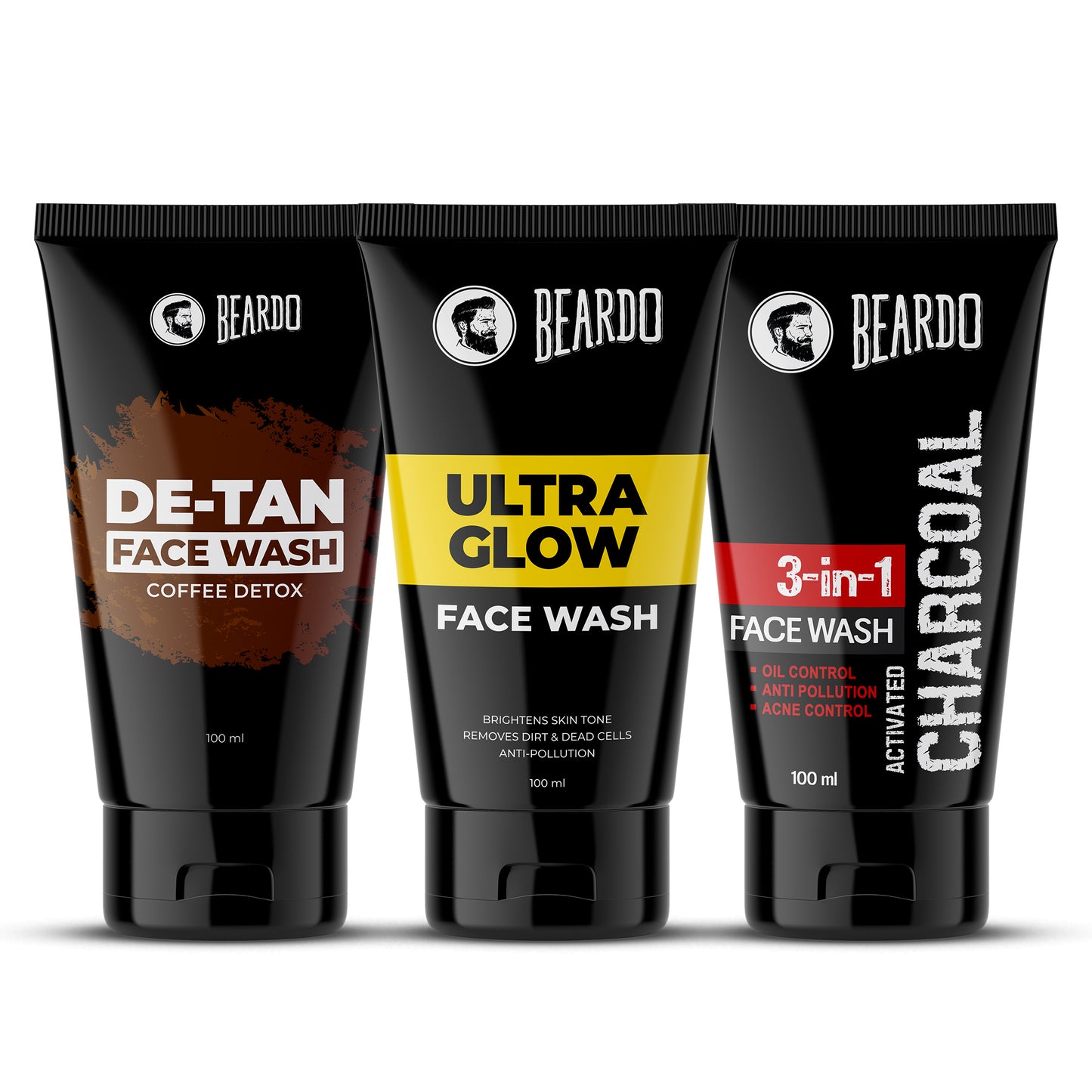 beardo face wash, tan removal face wash, d tan face wash, charcoal facewash for men, beardo de tan face wash, beardo face wash combo, beardo ultimate facewash combo, facewash and facepack combo,facewash combo for men, travel pack face wash, beardo face wash for oily skin, face wash set, beardo face wash combo