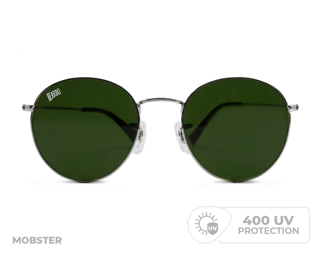 Beardo Mobster Sunglasses-Gun Metal UV-Pro
