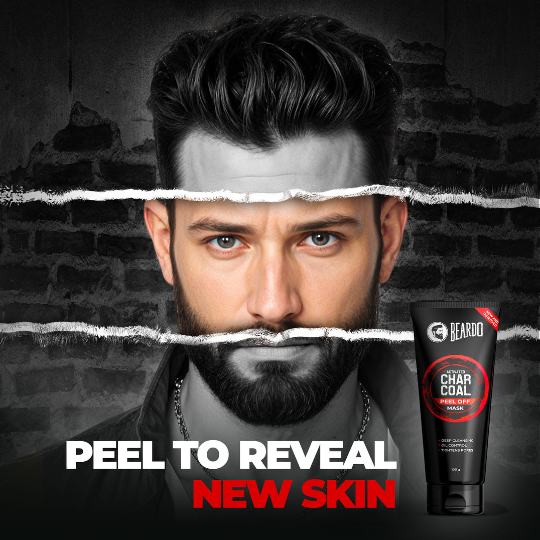 Beardo Activated Charcoal Peel Off Mask – formula and texture close-up
