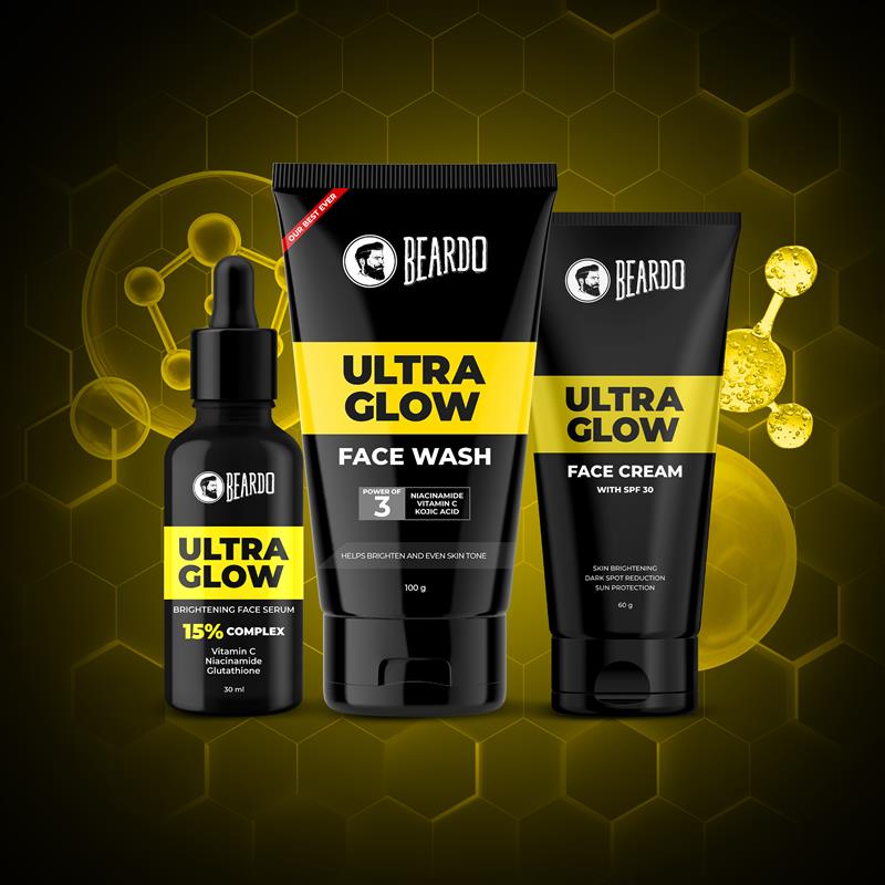 Beardo Looksmaxxing Glow Kit – grooming combo set for men
