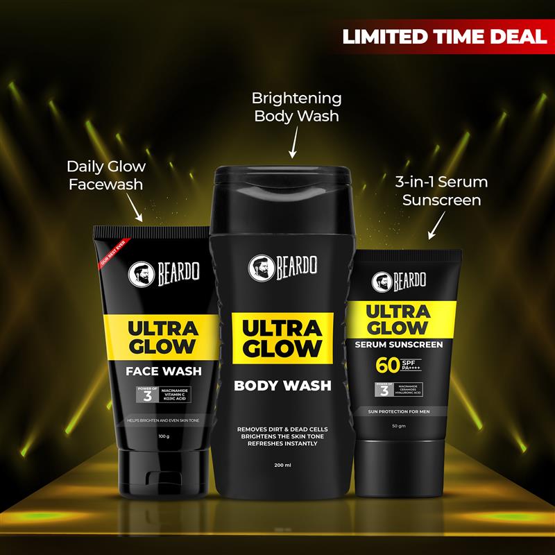 Beardo Ultraglow Combo – grooming brush for men