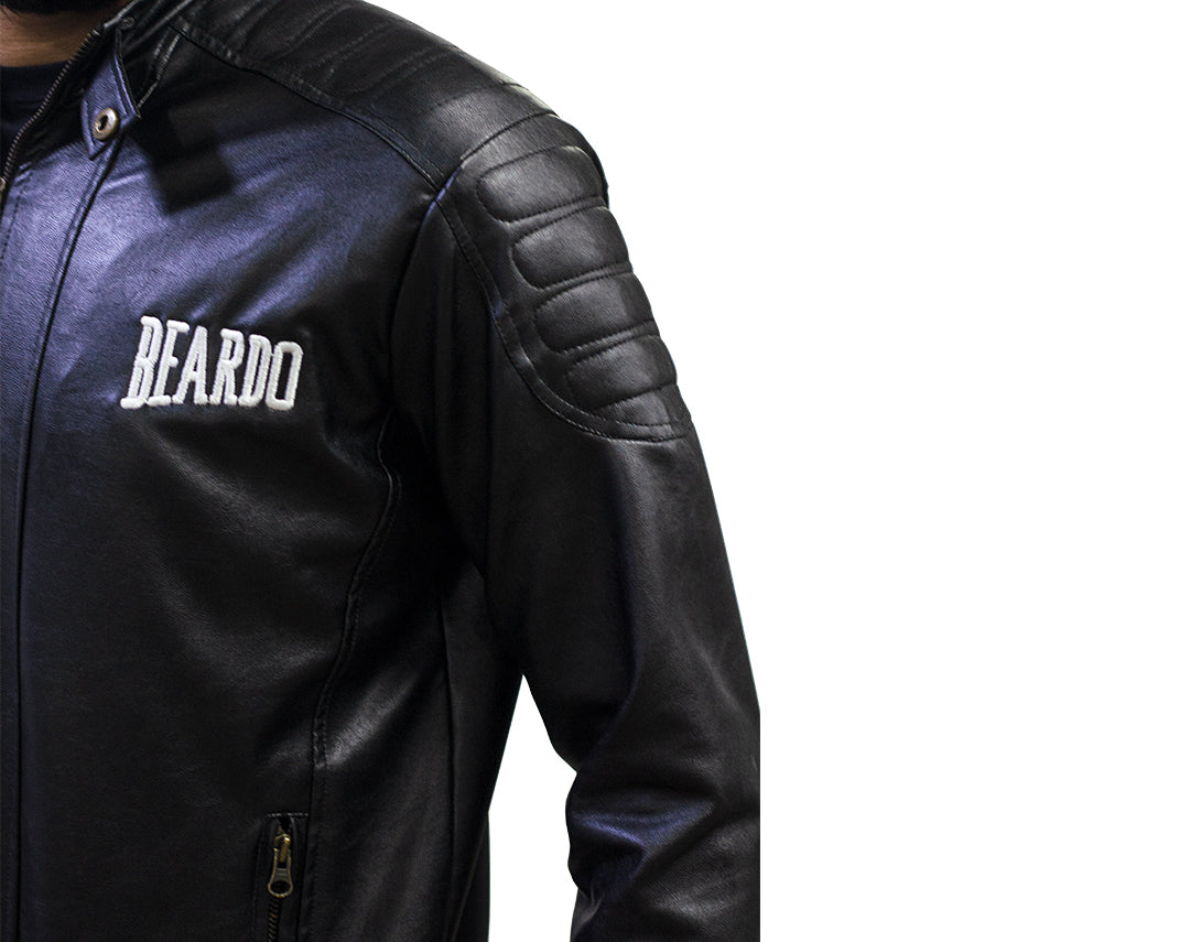 Beardo Vegan Leather Jacket (Black)