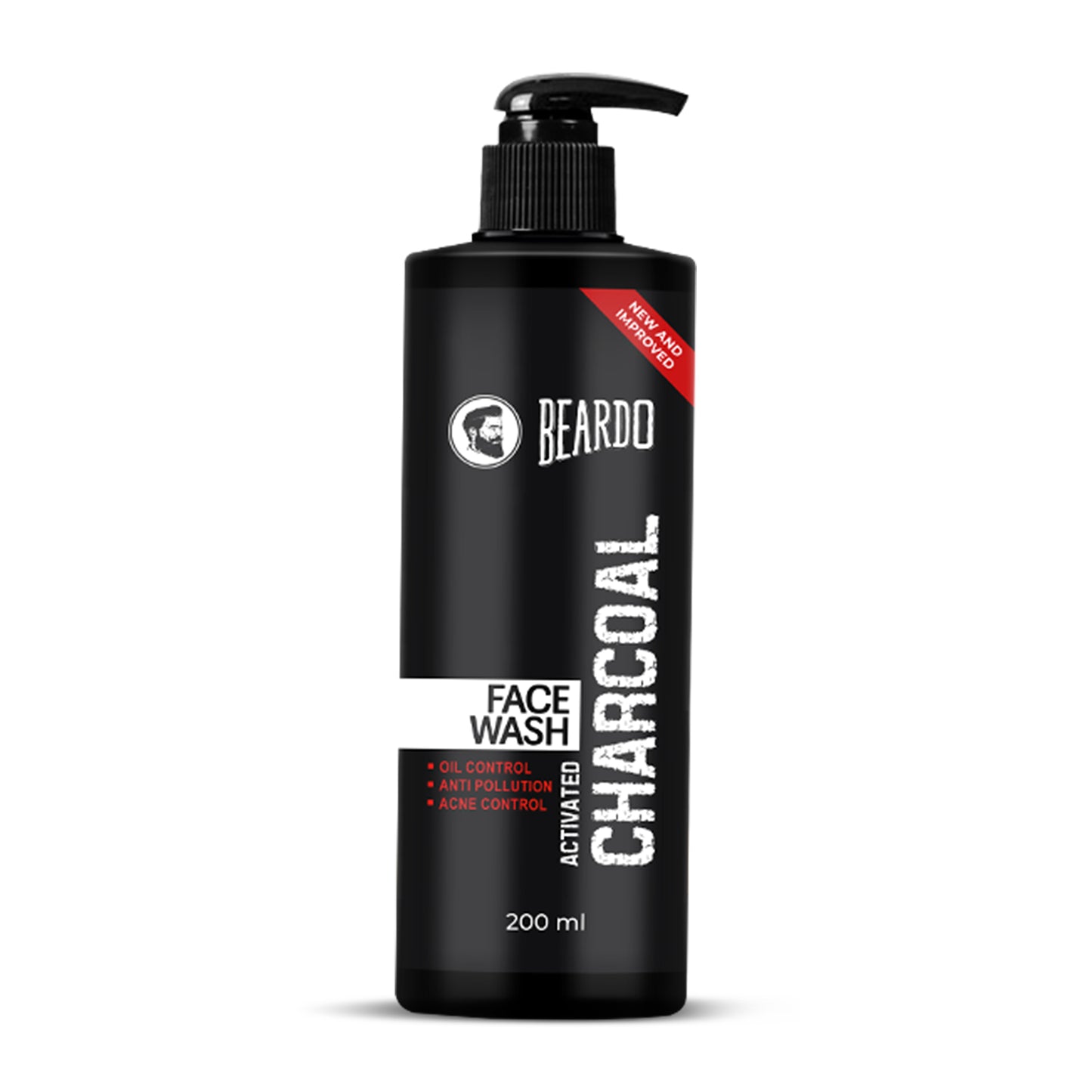 200ml activated charcoal facewash, facewash for men, best face wash for men, beardo charcoal face wash 200ml