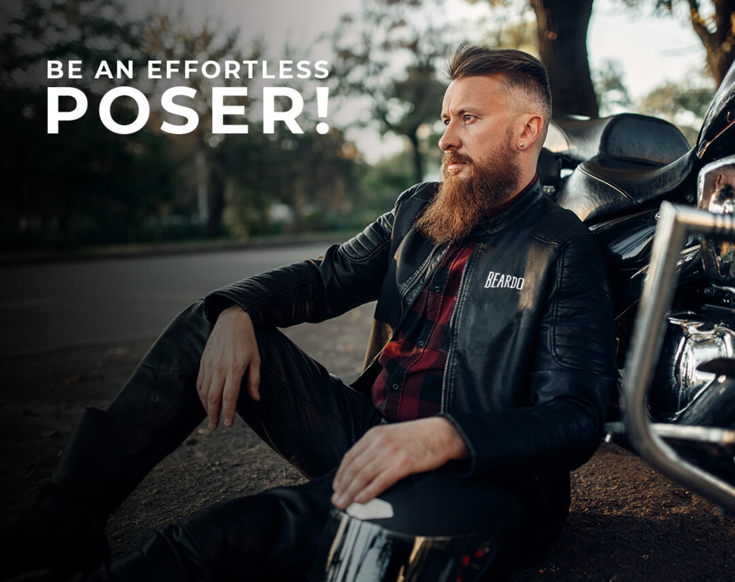 Beardo Vegan Leather Jacket (Black)