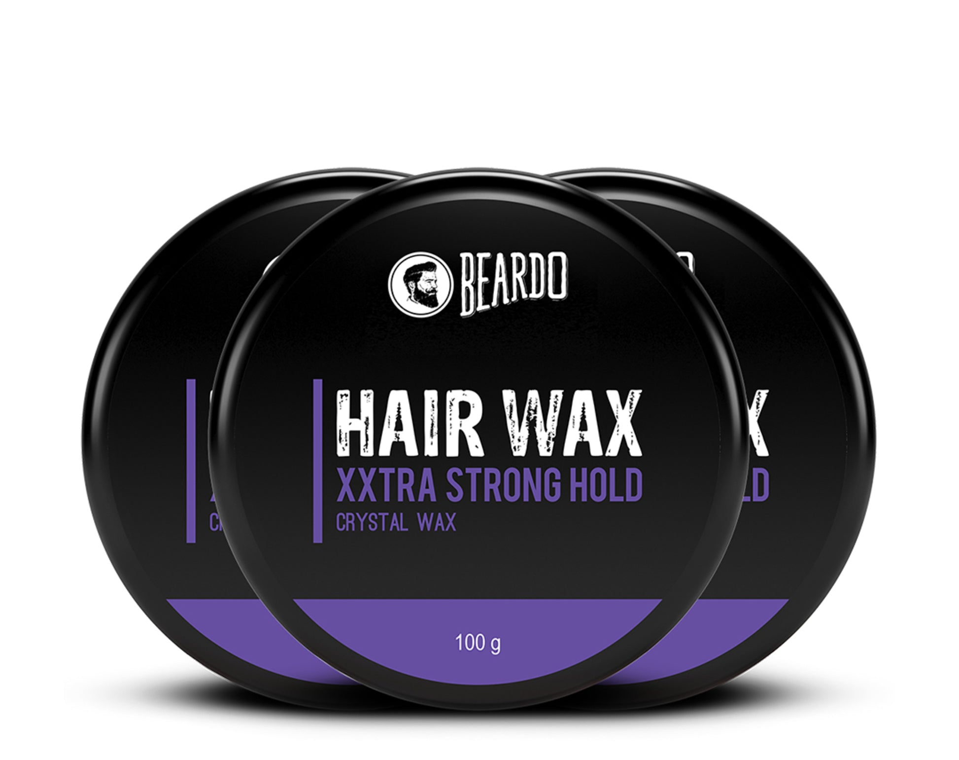 Pack of 3 (3 N x 100g),  beardo hair wax xxtra stronghold crystal wax 100g