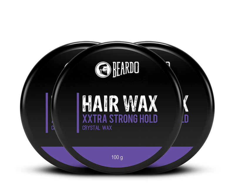 Pack of 3 (3 N x 100g),  beardo hair wax xxtra stronghold crystal wax 100g