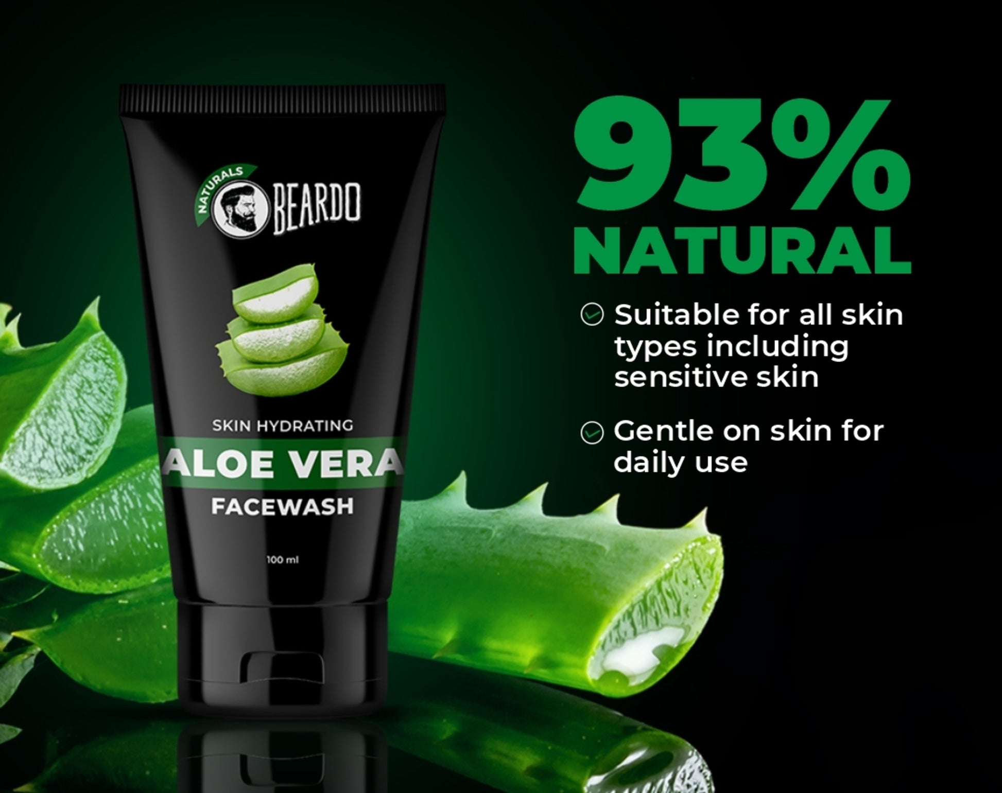 aloe vera benefits, aloe vera properties, gentle face wash, all skin types