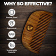 Beardo Compact Sheesham Beard Comb – formula and texture close-up