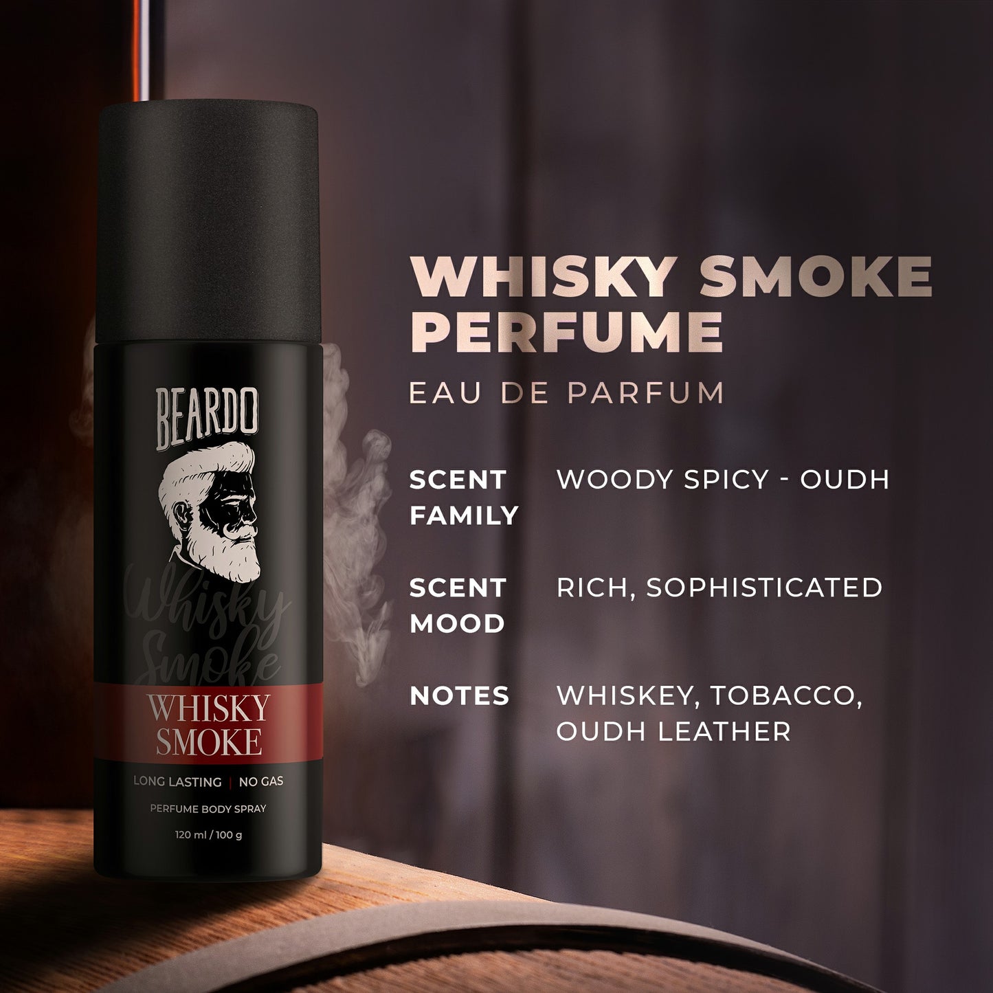 woody spicy notes, woody fragrance, oudh, whiskey, rich fragrance