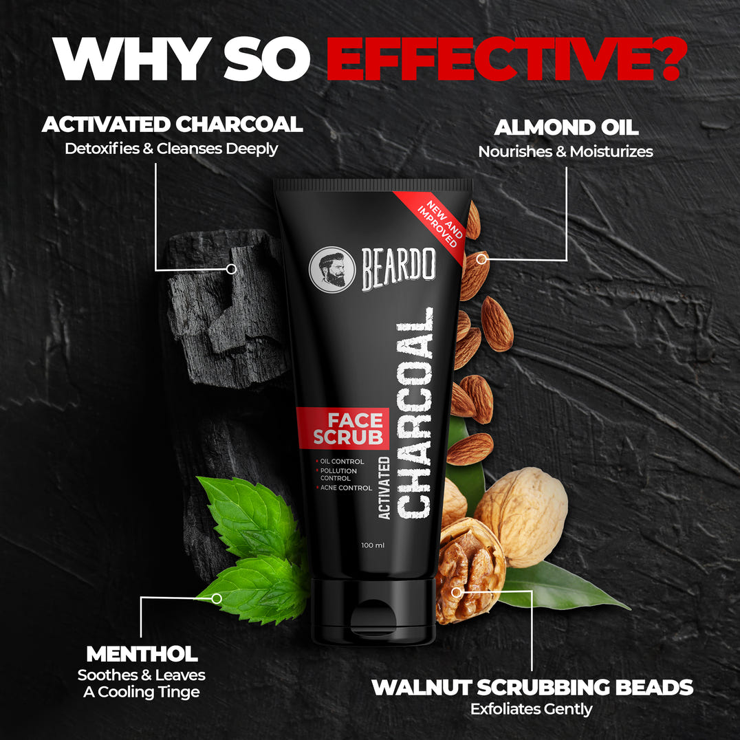 Is Beardo charcoal face scrub good, Is activated charcoal good for face scrub