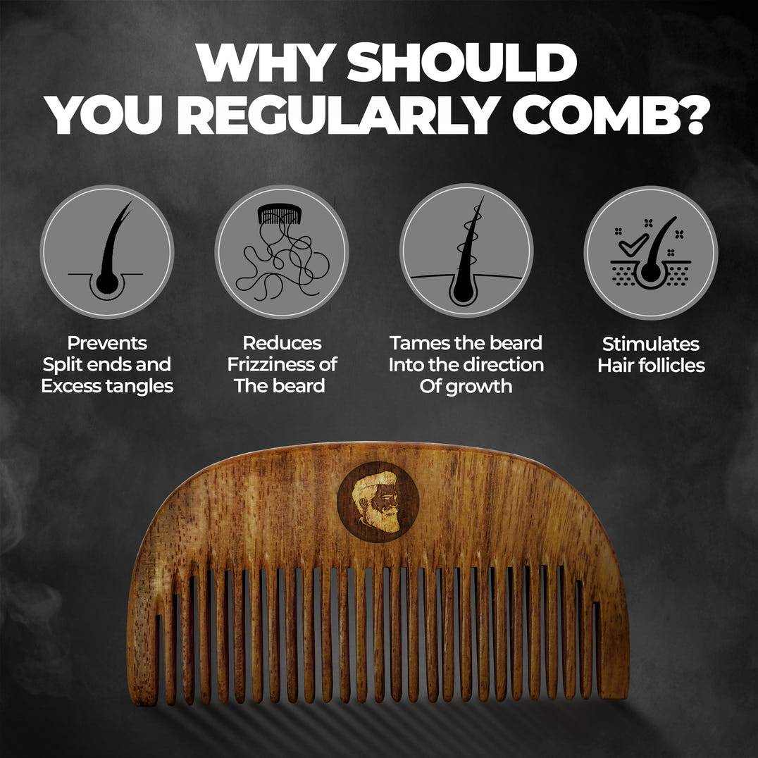 Beardo Compact Sheesham Beard Comb – how to use