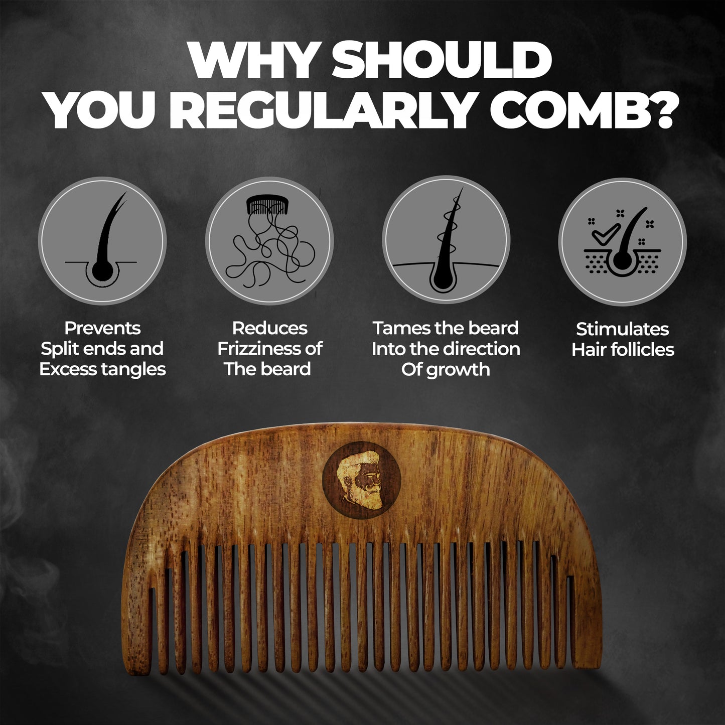 Beardo Compact Sheesham Beard Comb