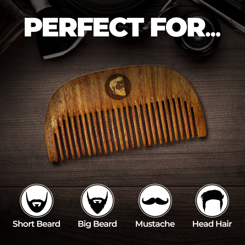 Compact Sheesham Beard Comb