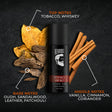 cinnamon notes, vanilla notes, tobacco notes, whiskey notes, patchouli, sandalwood