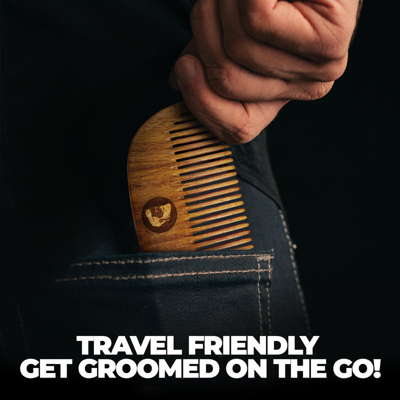 Compact Sheesham Beard Comb