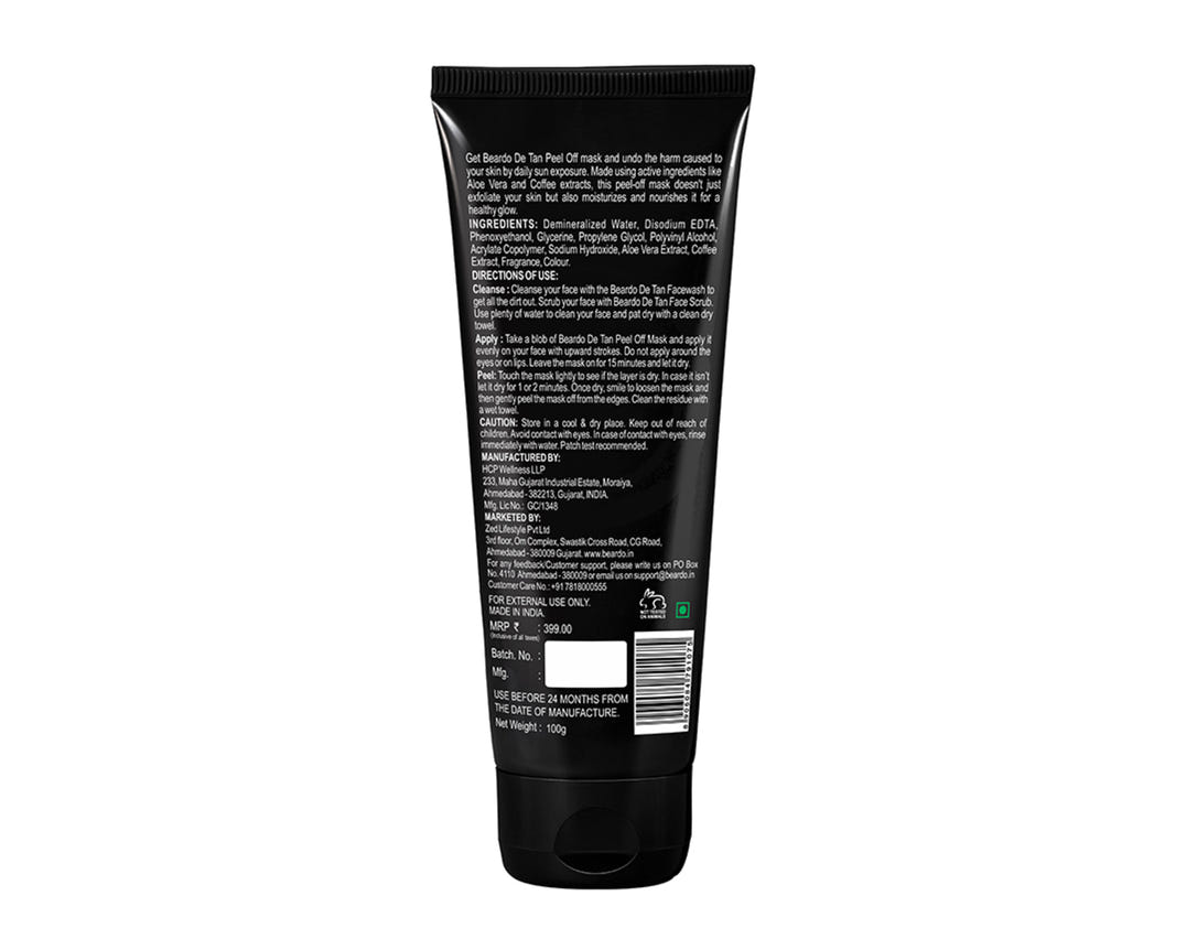 Beardo De-Tan Peel Off Mask – formula and texture close-up