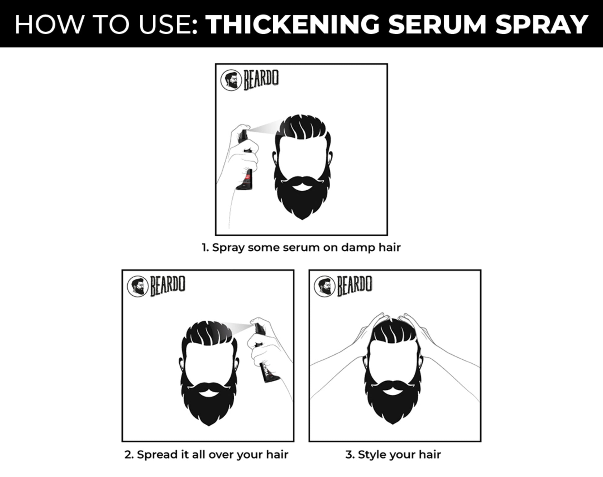 How do you use Beardo thickening serum?