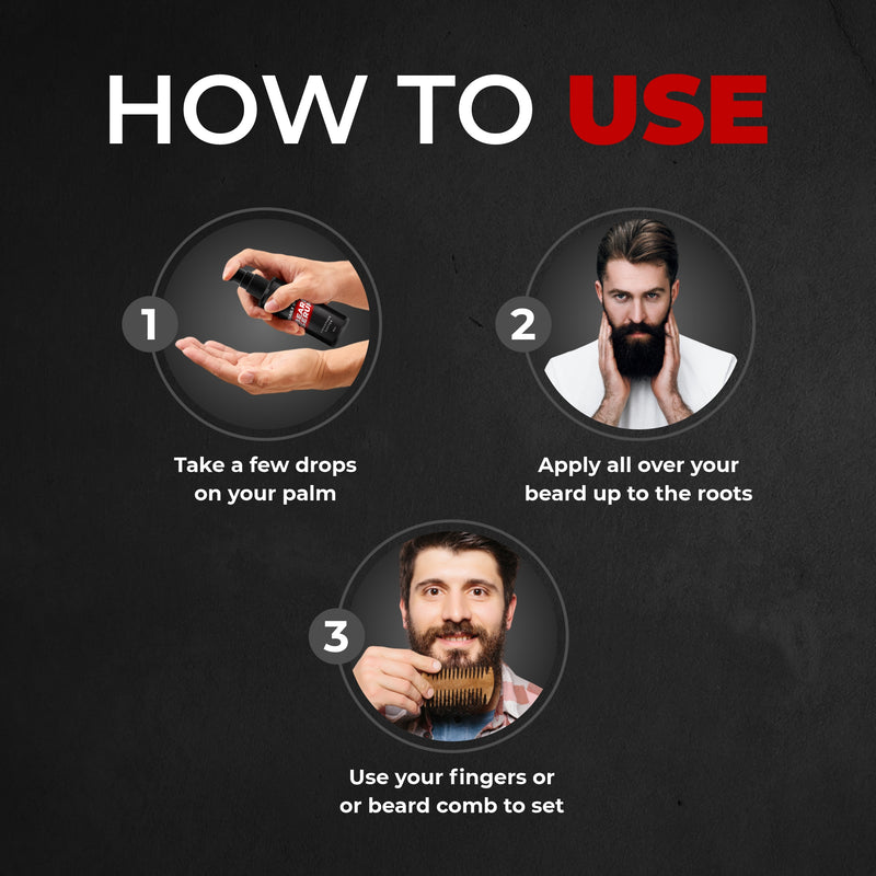 manage beard, smoothing beard serum