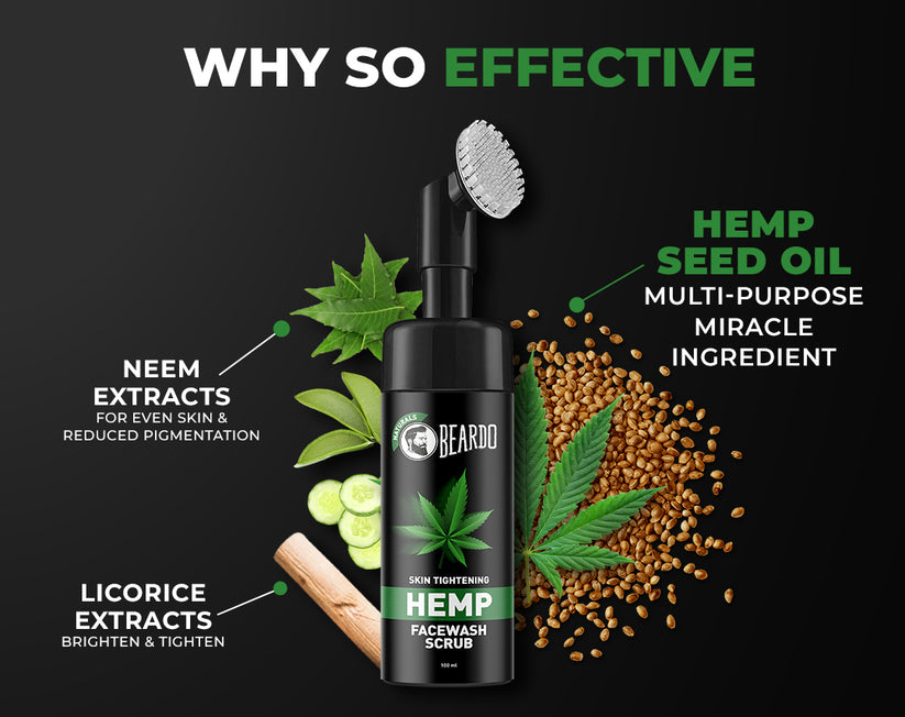 Beardo Hemp Exfoliating Facewash Scrub Beardo India