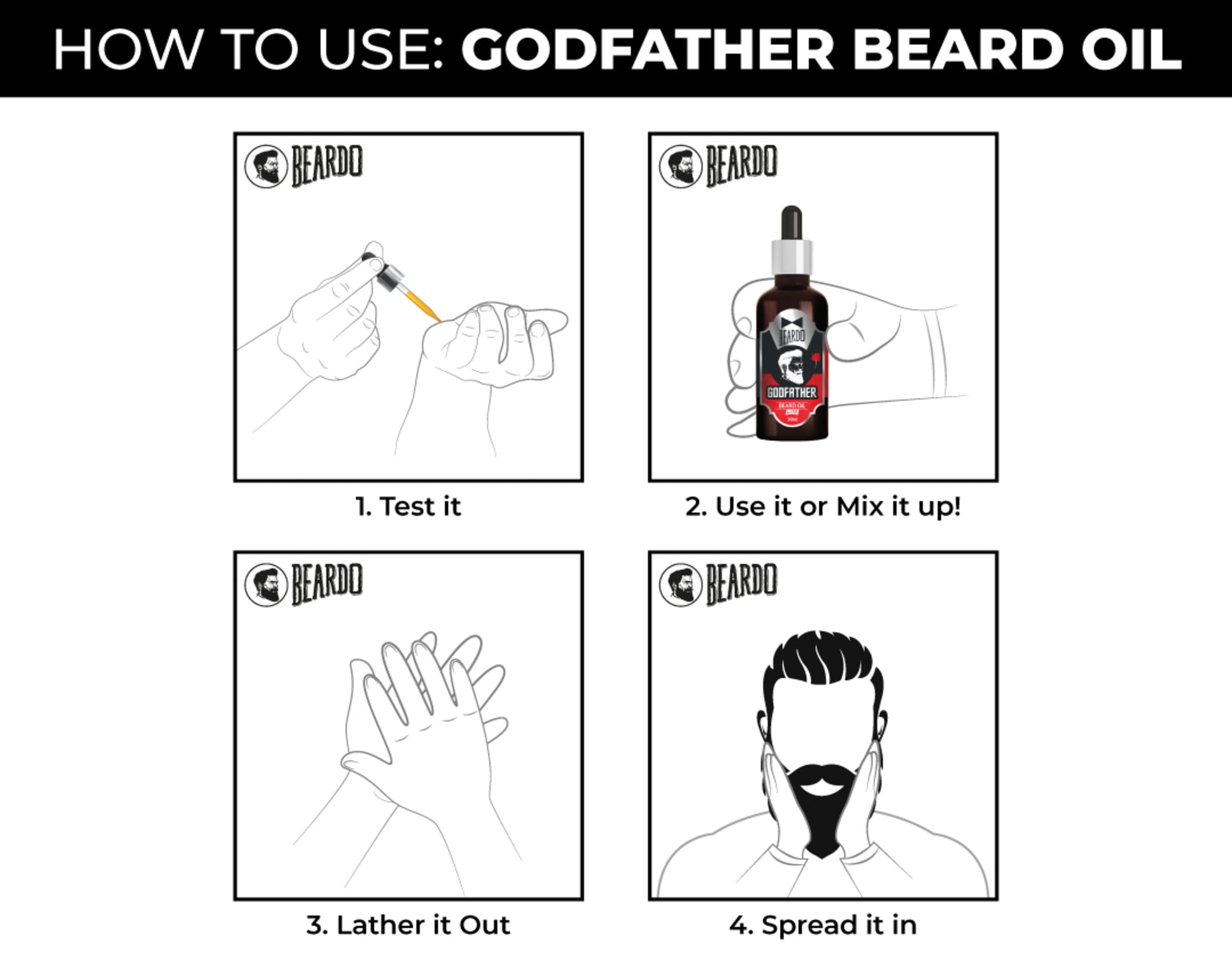 How to use beardo godfather oil