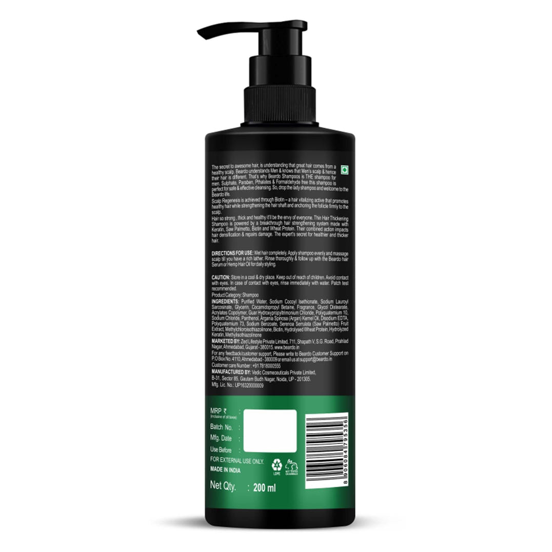 Beardo Hair Thickening Sulphate Free Shampoo – grooming results and lifestyle