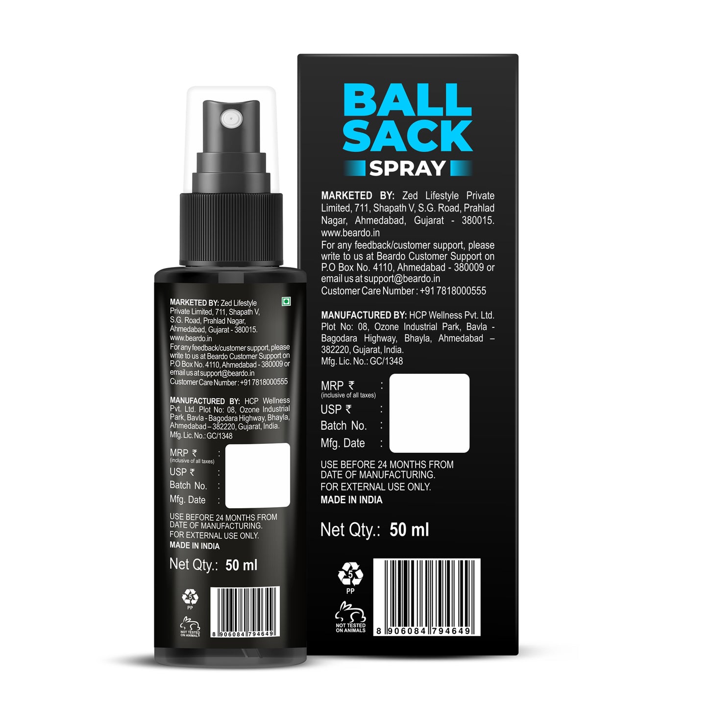 Beardo Ball Sack Spray - For Fresh & Dry Balls