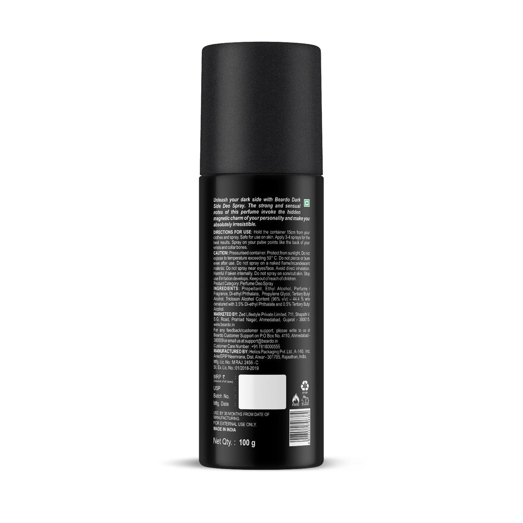 Beardo Darkside Perfume Deo Spray – grooming results and lifestyle