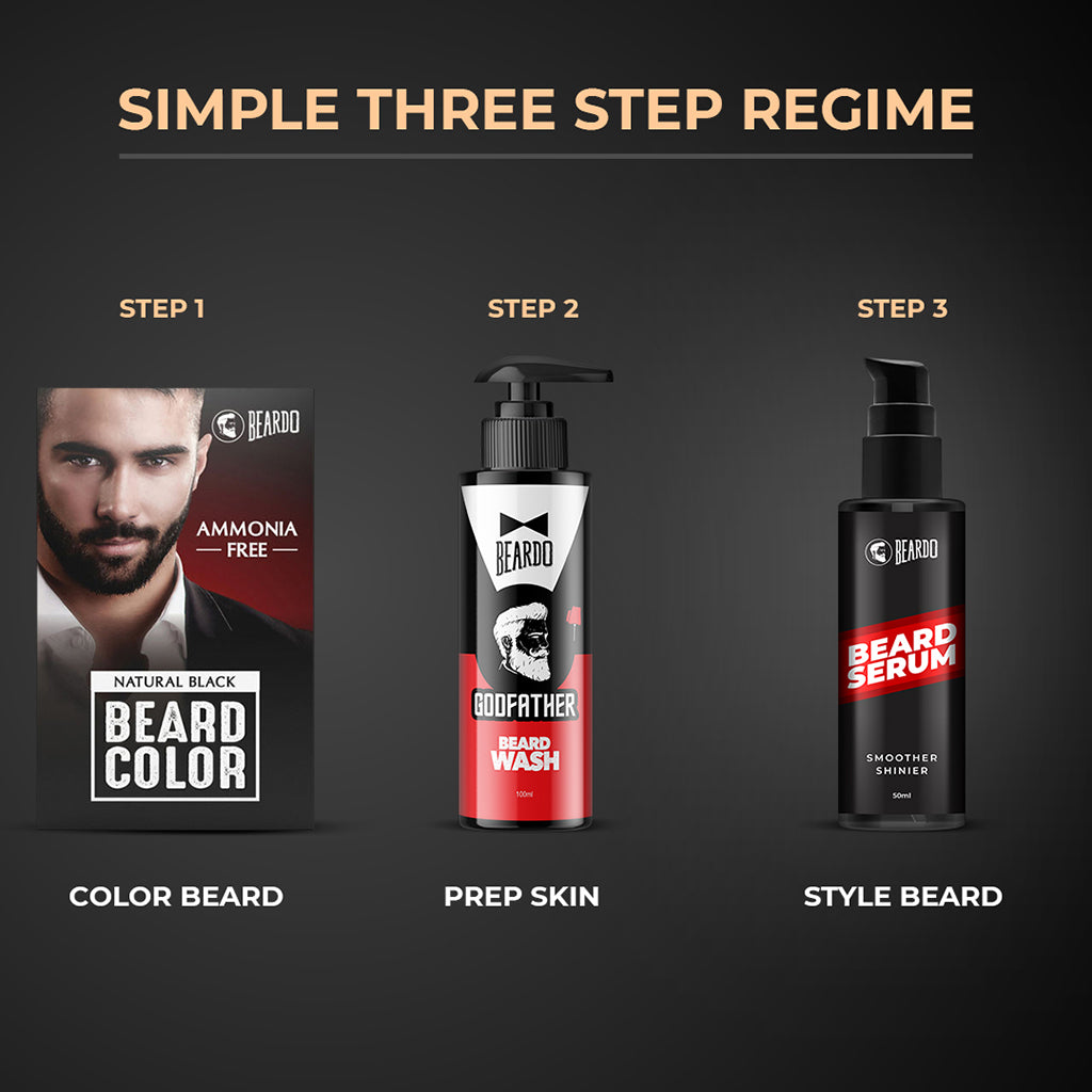 beard dye colors, mustache coloring, beard colour natural black, beardo colour