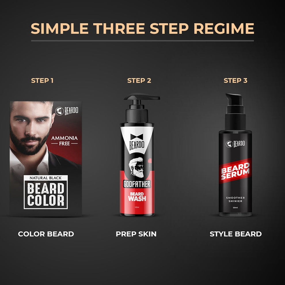 Beardo Beard Color for Men Natural Black Beardo India