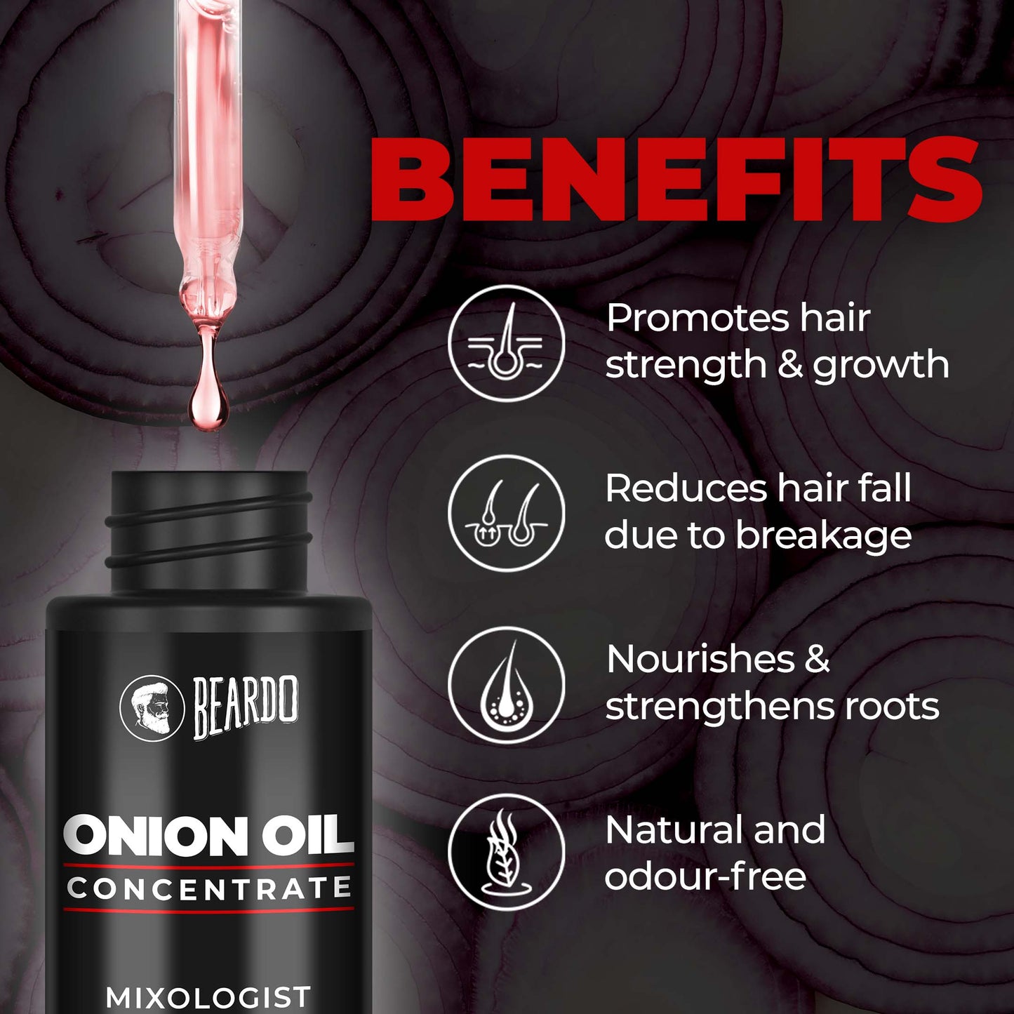 onion oil benefits, smell free onion oil, odour free onion oil