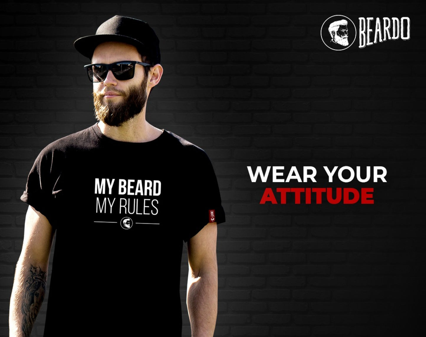 Beardo T-shirt MY BEARD MY RULE